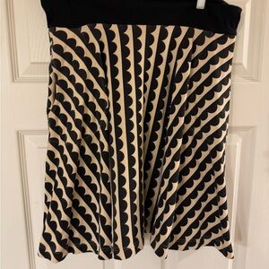 Effie's Heart Black and Cream A-Line Skirt